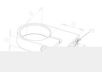 Side Fix Brackets - Model 1040 CAD Drawing